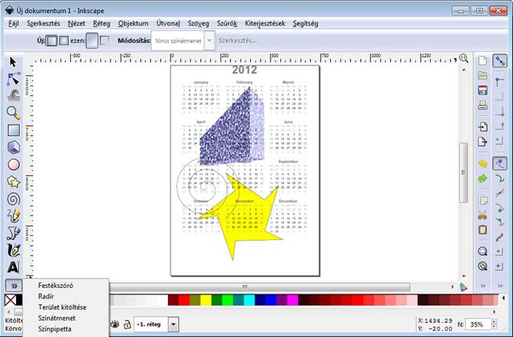 Inkscape képszerkesztő, rajzoló