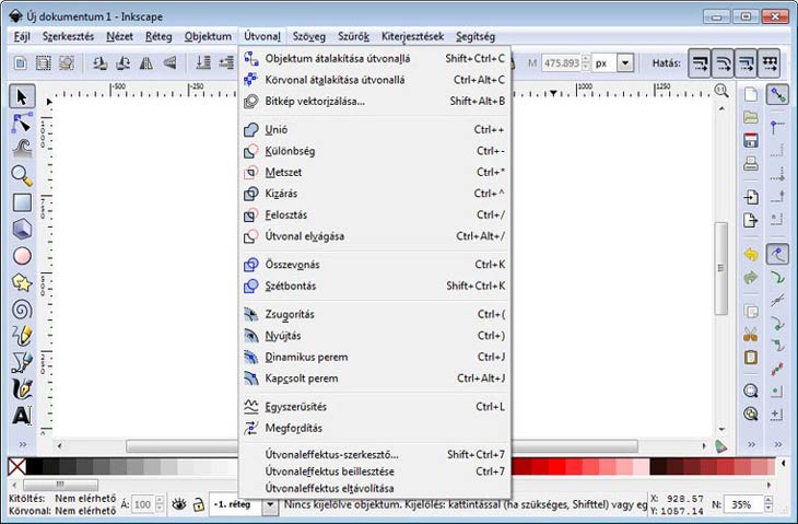 Inkscape útvonal