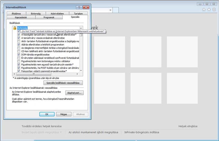 Internet Explorer 11 Do Not Track