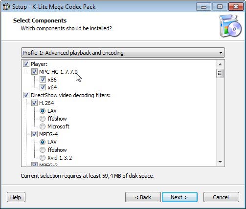 K-Lite Mega Codec Pack MPC-HC