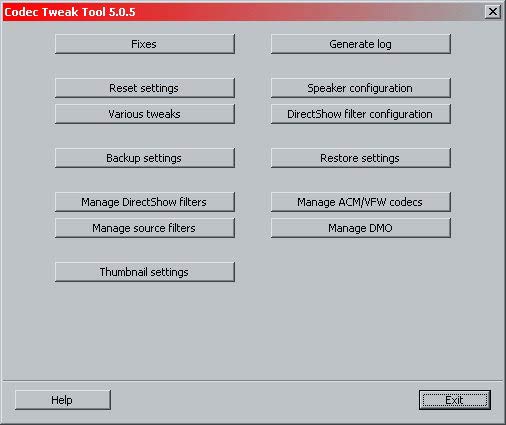 K-Lite Mega Codec Pack Tweak Tools