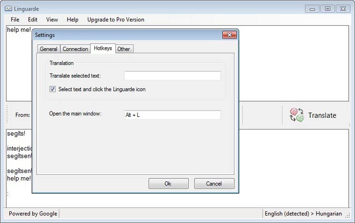 Linguarde billentyű