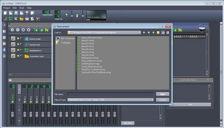 LMMS – Linux MultiMedia Studio projekt