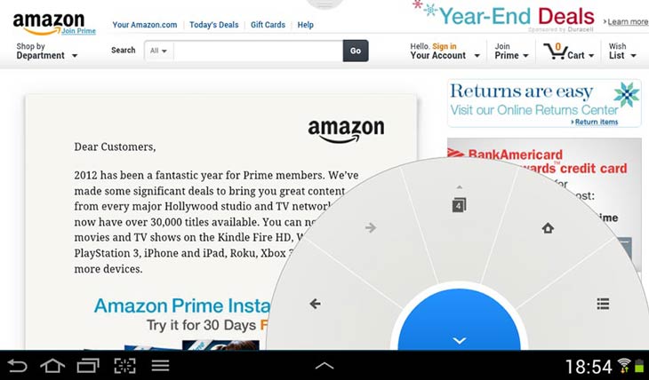 Maxthon for Android korong