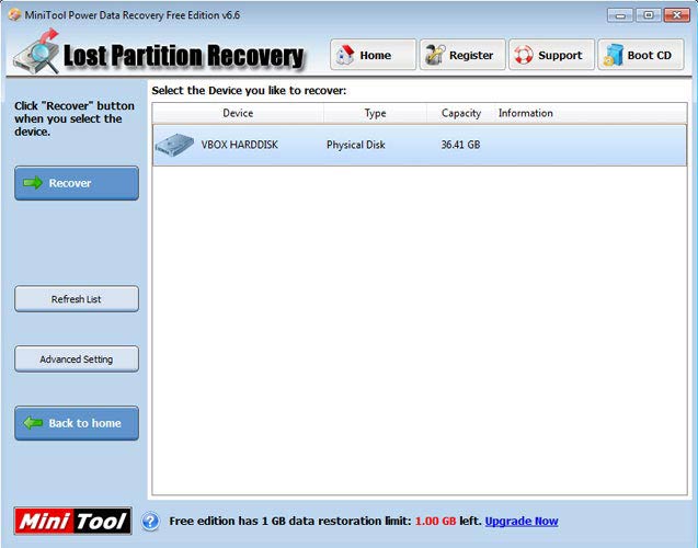 Power Data Recovery partíció
