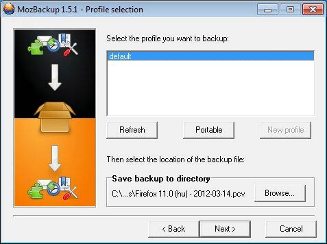 MozBackup profil