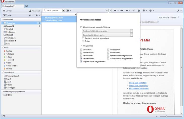 Opera Mail olvasatlan