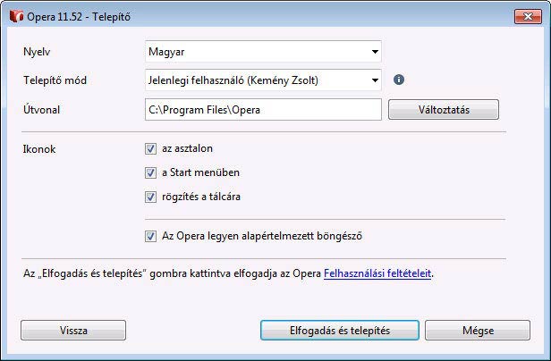 Opera böngésző