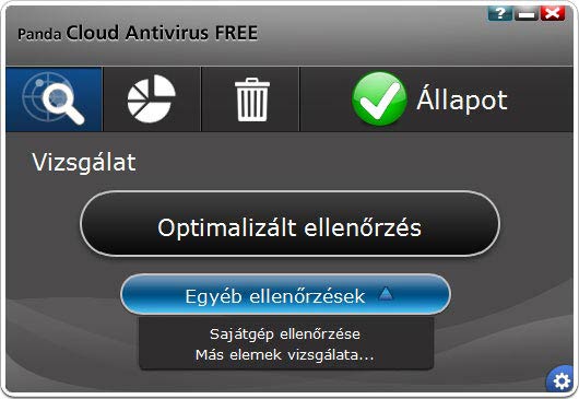 Panda Cloud Antivirus vizsgálat