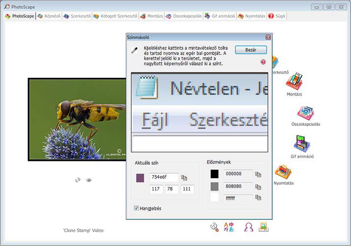 Photoscape színmásoló