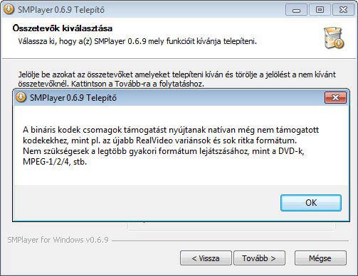 SMPlayer kodekek