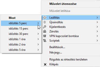 Switch Off menü