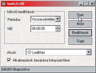 Switch Off időzítő
