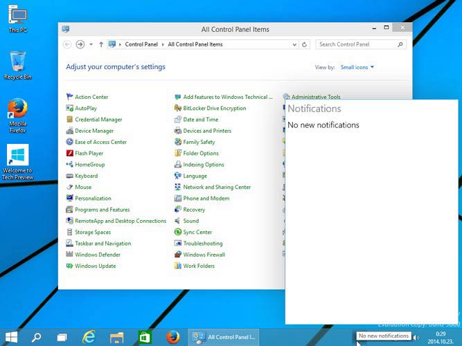 Windows 10 Control Panel