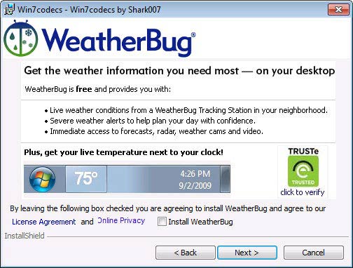 Win7codecs telepítés