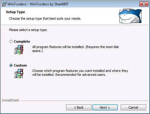 Win7codecs codec testreszabás