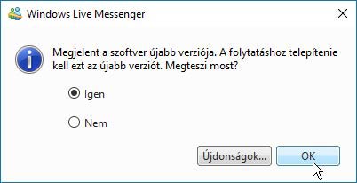 Windows Live Essentials Skypera frissítés