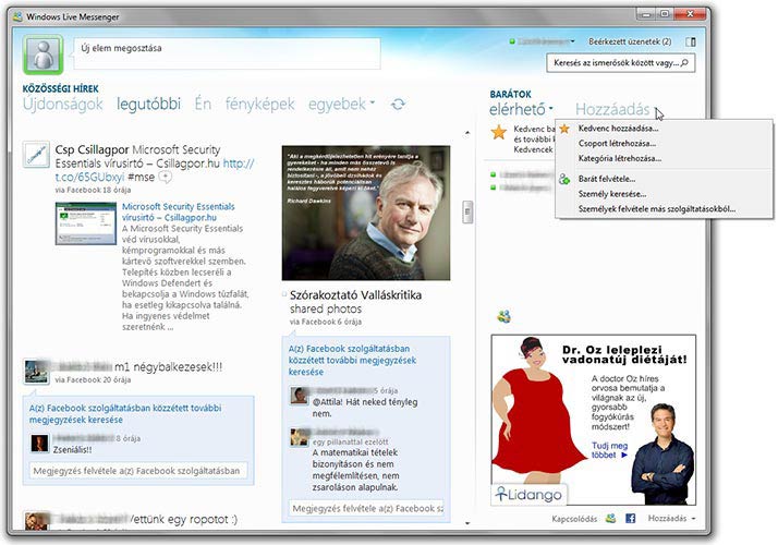 Windows Live Messenger Facebook