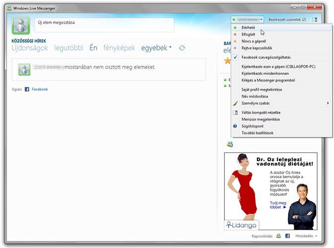 Windows Live Messenger fiók